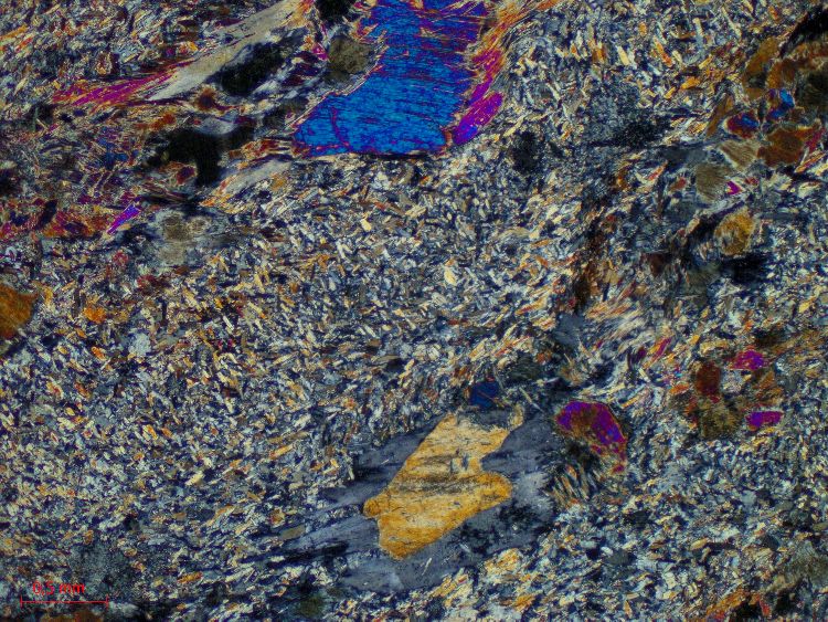  Microscope Méta-gabbro à lawsonite Gabbro du Queyras Alpes Queyras Abriès Bric Bouchet